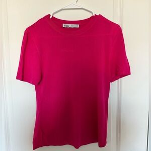Zara T-shirt Hot Pink Size‎ L